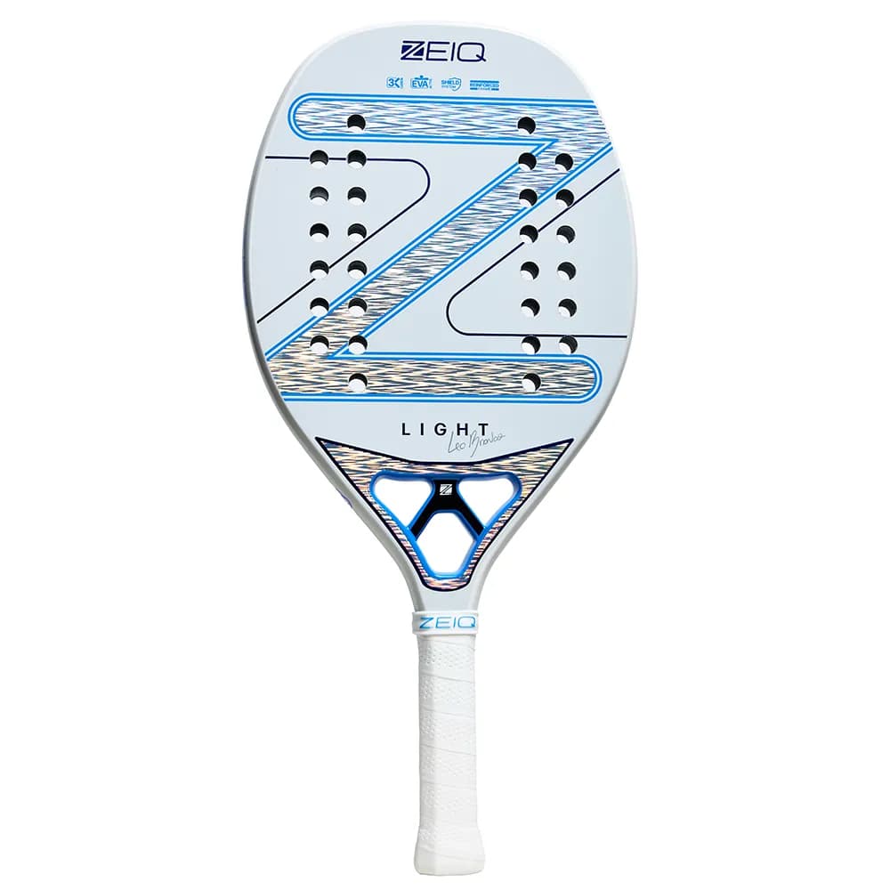 Raquete New Light Leo Branco 3K - Zeiq